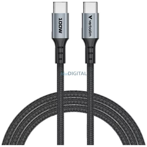 Verbatim Sync & Charge kábel USB-C - USB-C PD3.0/QC3.0 120cm – fekete (31846)