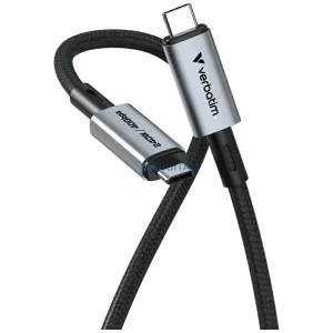 Verbatim Sync & Charge kábel USB-C - USB-C 240W 40Gb/s 120cm – fekete (31847)