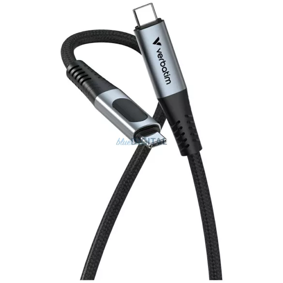 Verbatim Sync & Charge kábel USB-C - USB-C 40Gb/s 240W kijelzős 120cm – fekete (31849)
