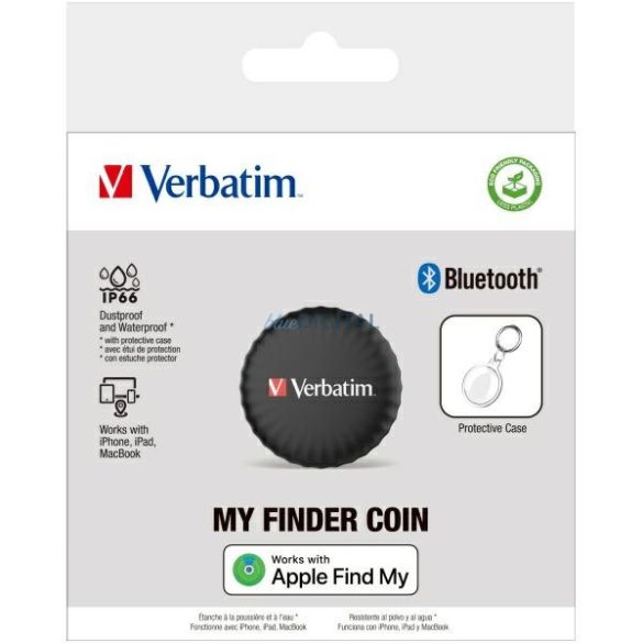 Verbatim My Finder Coin Bluetooth nyomkövető eszköz - fekete