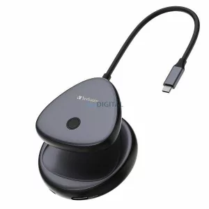Verbatim vezeték nélküli 4K USB-C kijelző-adó Share My Screen – fekete (32147)