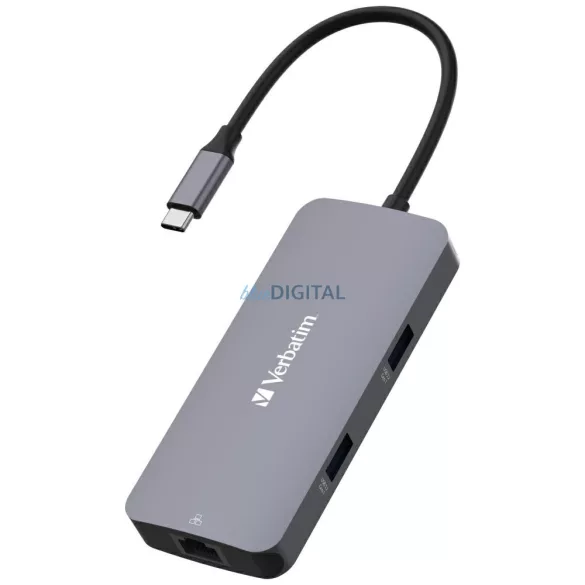 Verbatim Adapter Hub USB-C - HDMI/USB-C /Eternet/2xUSB-A 3.0 aluminium/aluminum 32150