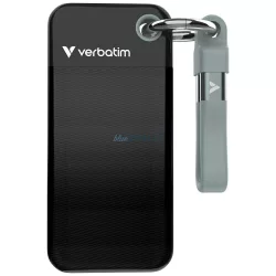   Verbatim külső SSD 1TB kulcstartó USB 3.2 gen.2 kábellel – fekete-szürke (32190)