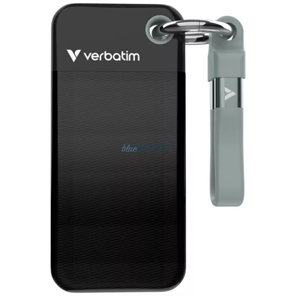 Verbatim 2TB külső SSD kulcstartó USB 3.2 Gen.2 kábellel – fekete-szürke (32194)