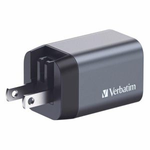 Verbatim GNC-35 utazó adapter EU/UK/US USB-C/USB-A GaN 35W