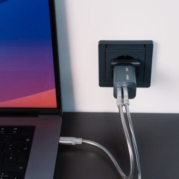 Verbatim GNC-35 utazó adapter EU/UK/US USB-C/USB-A GaN 35W