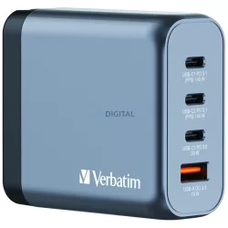   Verbatim GaN 140W Wall Charger 3xUSB-C/USB-A + EU/UK/US Adapter GNC-140 32203