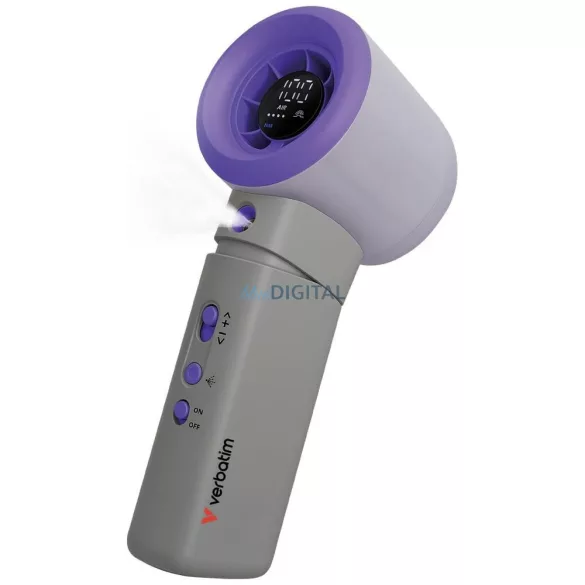 Verbatim Cool 'n' Go Aqua Breeze kézi ventilátor – lila-szürke (32345)