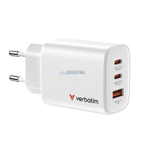 Verbatim Essentials GaN hálózati töltő 65W – fehér (32353)