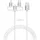 Verbatim Sync & Charge kábel USB-A - Micro-B, USB-C, Lightning essentials 18W – fehér (32394)