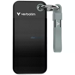   Verbatim Pocket külső SSD 256GB USB-C 3.2 gen.2 – fekete-szürke (32415)