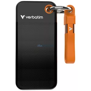 Verbatim Pocket külső SSD 256GB USB-C 3.2 gen.2 – fekete-narancssárga (32418)