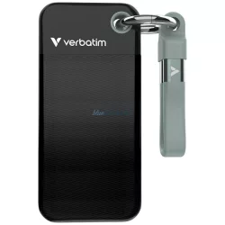   Verbatim Pocket külső SSD 128GB USB-C 3.2 Gen.2 – fekete-szürke (32432)