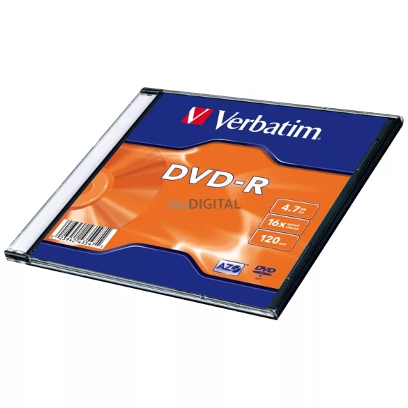 Verbatim DVD-R lemez 4.7GB 16x AZO matt ezüst 1 db (43547)