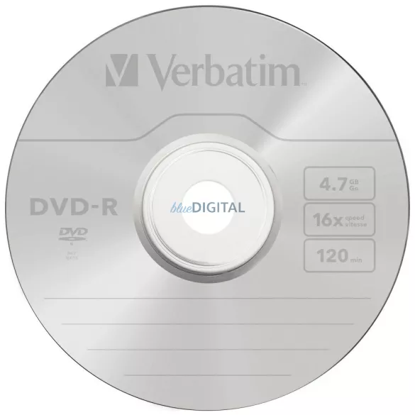 Verbatim DVD-R matt ezüst 4.7GB 16X 50 db (43548)