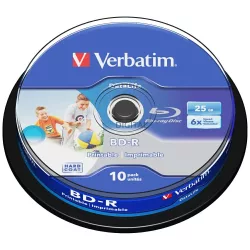   Verbatim Datalife BD-R SL nyomtatható lemez 6X 25GB 10 db (43804)