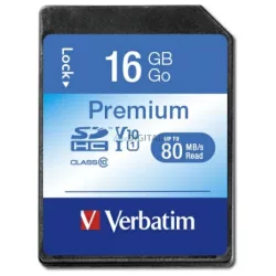 Verbatim Premium U1 SDHC kártya 16GB V10 – fekete (43962)