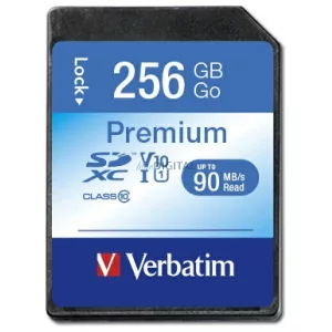 Verbatim Premium U1 SDXC kártya 256GB V10 – fekete (44026)