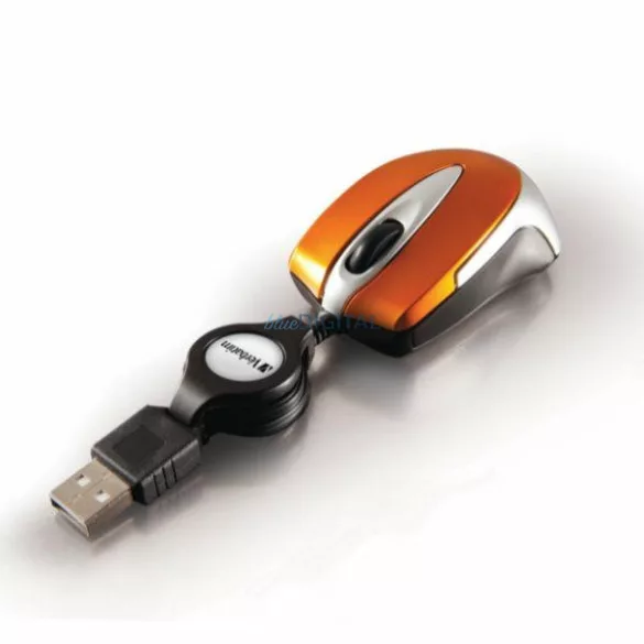 Verbatim Go Mini optikai egér USB-A 1000 dpi – narancssárga (49023)