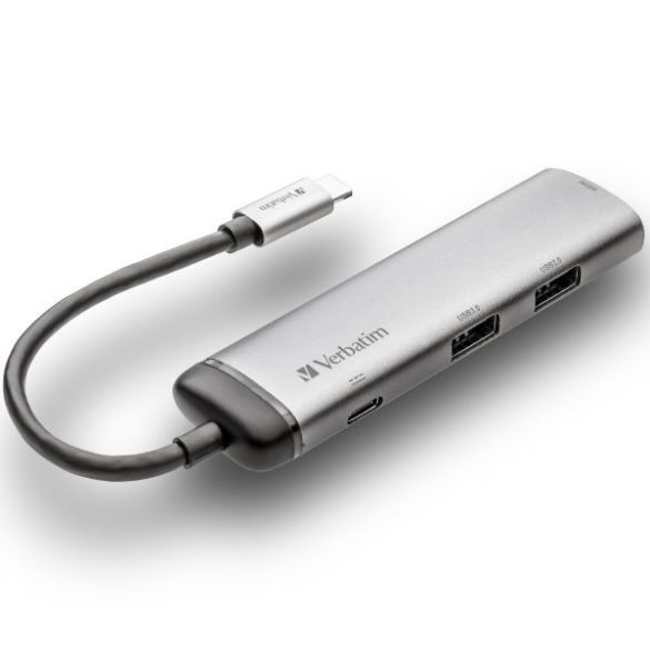 Verbatim dokkoló USB-C - USB-C/ 2xUSB-A 3.0/HDMI - szürke