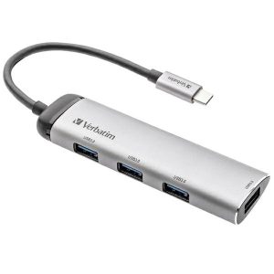 Verbatim USB Hub USB-C - 4xUSB-A 3.2 - szürke