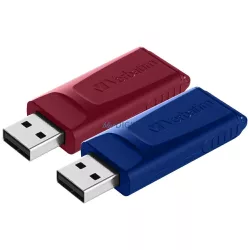 Verbatim Slider pendrive 32GB 2 db piros/sötétkék 49327