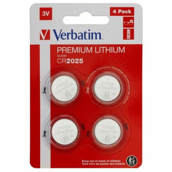 Verbatim CR2025 gombelem 3V - 4 db