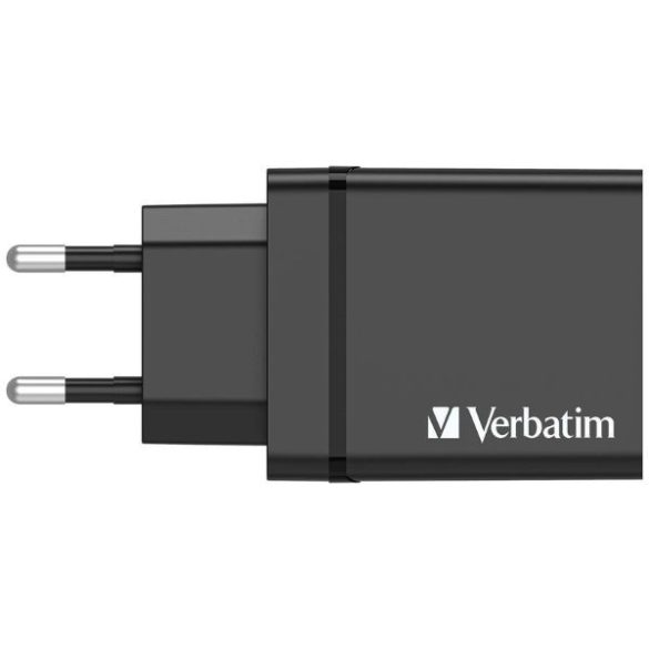 Verbatim CHR-30EU2 hálózati töltő 3xUSB-A és 1xUSB-C csatlakozással 30W PD 3.0 - fekete