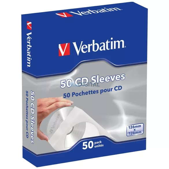 Verbatim papír CD-tok 50 db – fehér (49992)