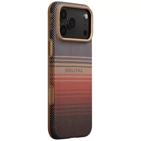 PITAKA Aramid UltraGuard Moonrise MagSafe tok iPhone 17 Pro Max, naplemente színben