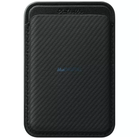 PITAKA Woven Wallet MagSafe mágneses pénztárcával telefonhoz, fekete-szürke