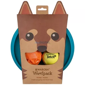 Waboba Woofpack kutyás szett: 2 db labda, 1 db frizbi