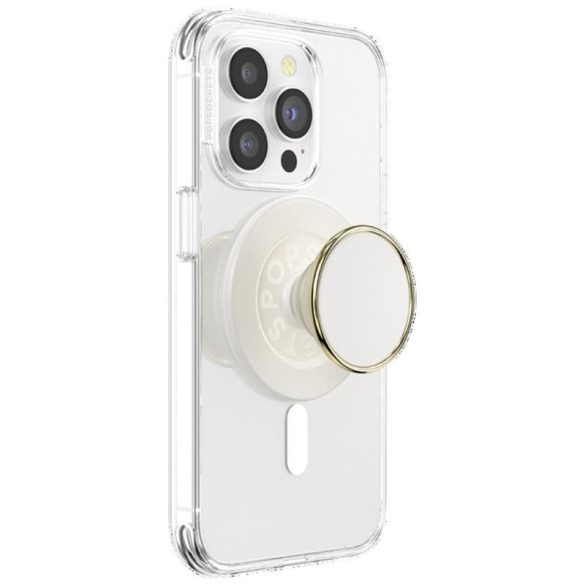 Popsockets Round Luxe Coconut Creme Enamel MagSafe kitámasztó - bézs