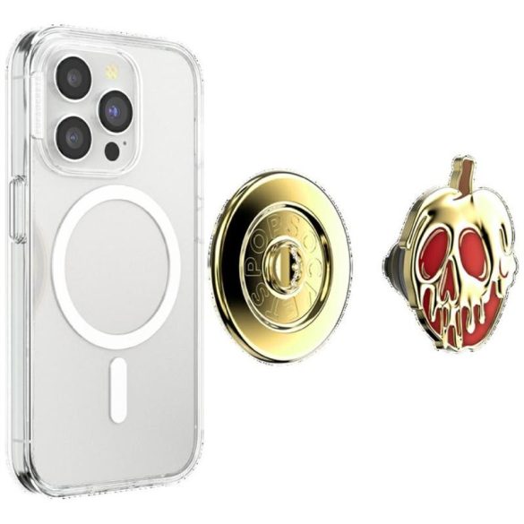 Popsockets Round Disney Enamel Poison Apple MagSafe kitámasztó - arany színű