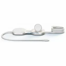   Zens Pro 3 2 az 1-ben vezeték nélküli töltő Apple Watch töltéssel Qi2 15W USB-C/USB-C – fehér