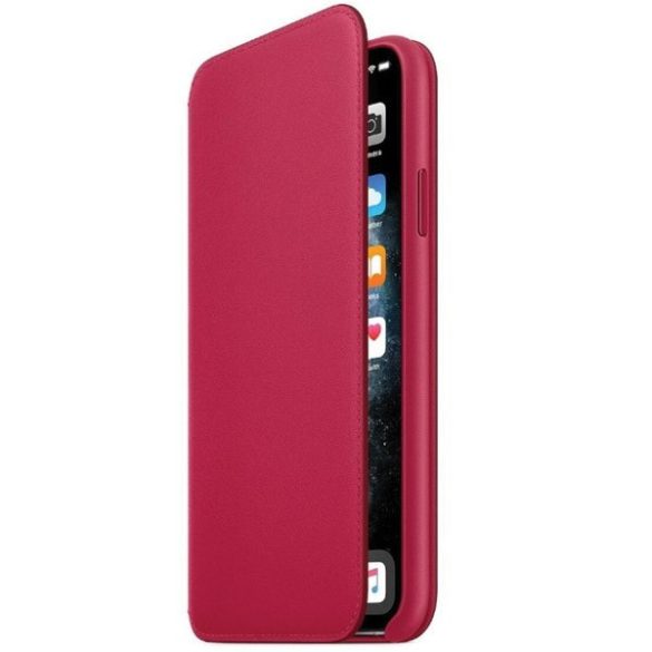 Etui Apple MY1K2ZM/A iPhone 11 Pro 5.8" málnapiros bőr fóliázott tok