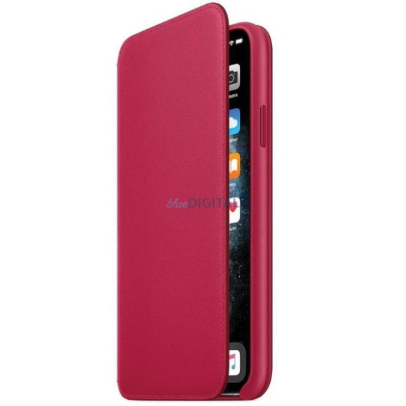 Etui Apple MY1K2ZM/A iPhone 11 Pro 5.8" málnapiros bőr fóliázott tok