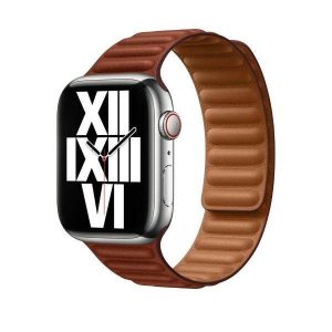 Apple Watch óraszíj 38/40/42mm barna bőr (nagy)