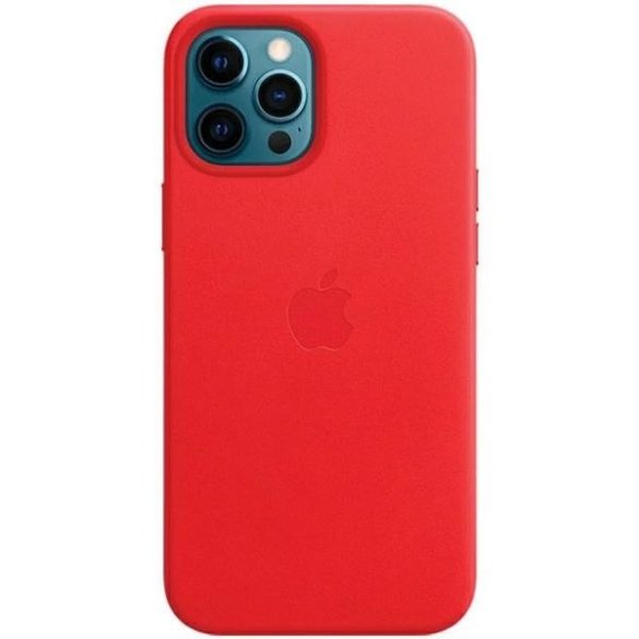Etui Apple MHKJ3ZE/A iPhone 12 Pro Max 6,7" piros Leather Case MageSafe bőr tok MageSafe