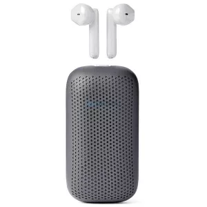 Lexon Speakerbuds vezeték nélküli fejhallgató Bluetooth-hangszóróval, szürke, LA127G