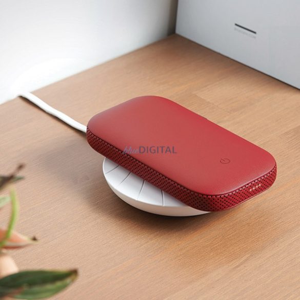 Lexon LA128R Powersound indukciós powerbank Bluetooth hangszóróval 5000mAh - piros