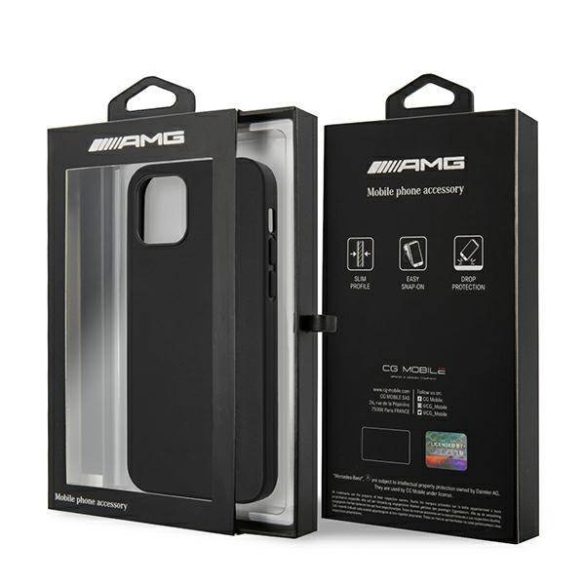 AMG AMHCP12LDOLBK iPhone 12 Pro Max 6,7" fekete Hot Stamped keménytok