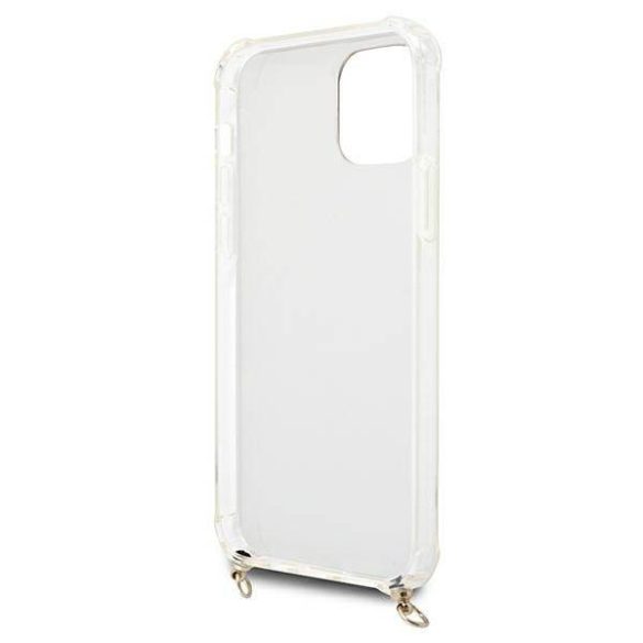 Guess GUHCP12LKCLEO iPhone 12 Pro Max 6,7" Leopárd keménytok arany szíjas