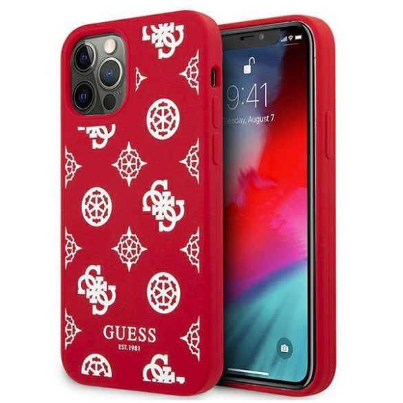 Guess GUHCP12LLSPEWRE iPhone 12 Pro Max 6,7" piros Peony Collection keménytok