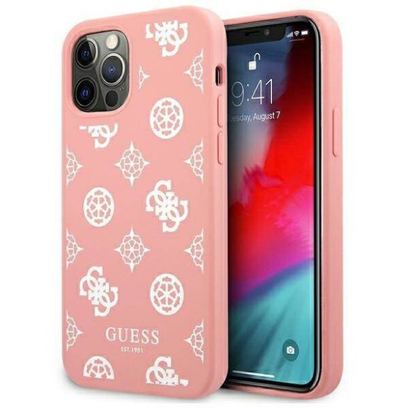 Guess GUHCP12LLSPEWPI iPhone 12 Pro Max 6,7" rózsaszín Peony Collection keménytok