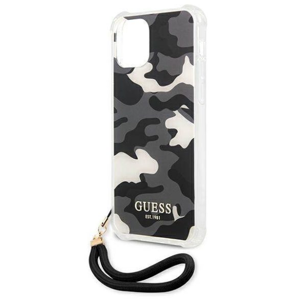 Guess GUHCP12MKSARBK iPhone 12/12 Pro 6,1" fekete Camo Collection keménytok