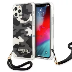   Guess GUHCP12LKSARBK iPhone 12 Pro Max 6,7" fekete Camo Collection keménytok