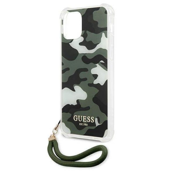 Guess GUHCP12MKSARKA iPhone 12/12 Pro 6,1" keki Camo Collection keménytok