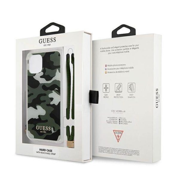 Guess GUHCP12MKSARKA iPhone 12/12 Pro 6,1" keki Camo Collection keménytok