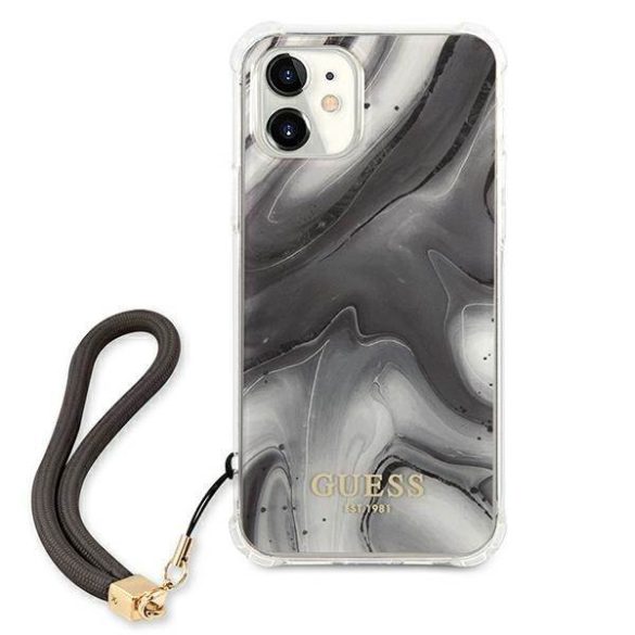 Guess GUHCP12SKSMAGR iPhone 12 mini 5,4" szürke Marble Collection keménytok
